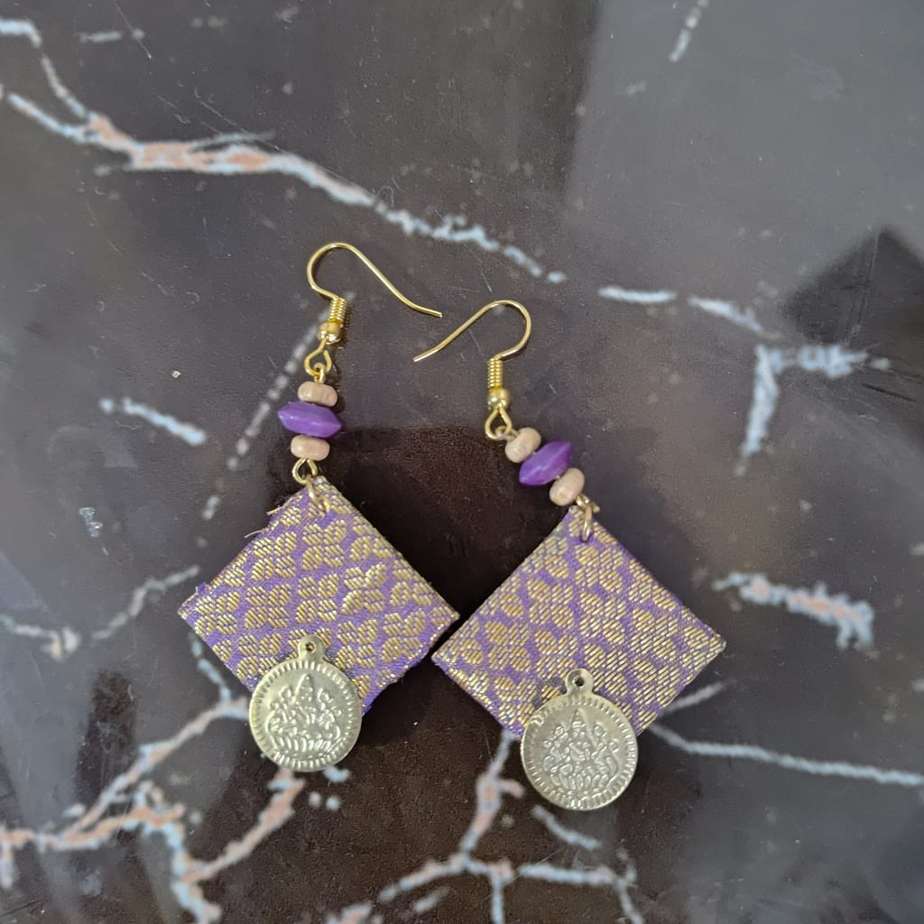 purple earing